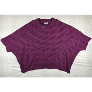 Habitat Womens Poncho Sweater Pullover Top Oversized Lagenlook Houndstooth L